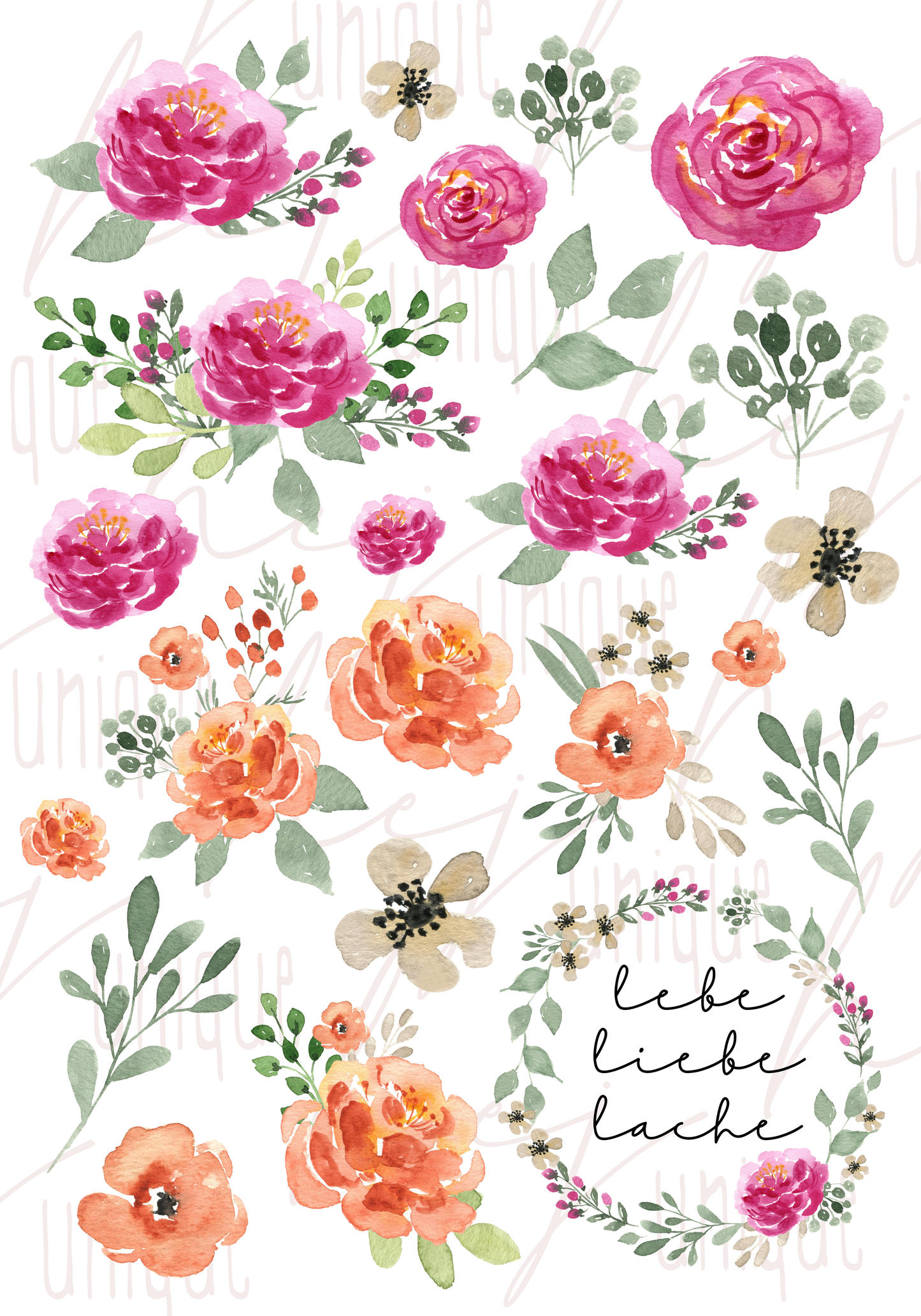 Rub-On Bogen „Sommer Blumen“ A5
