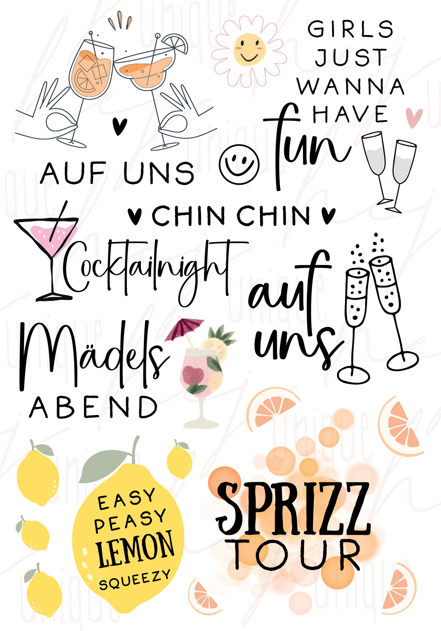 Rub-On Bogen "Cheers" A5