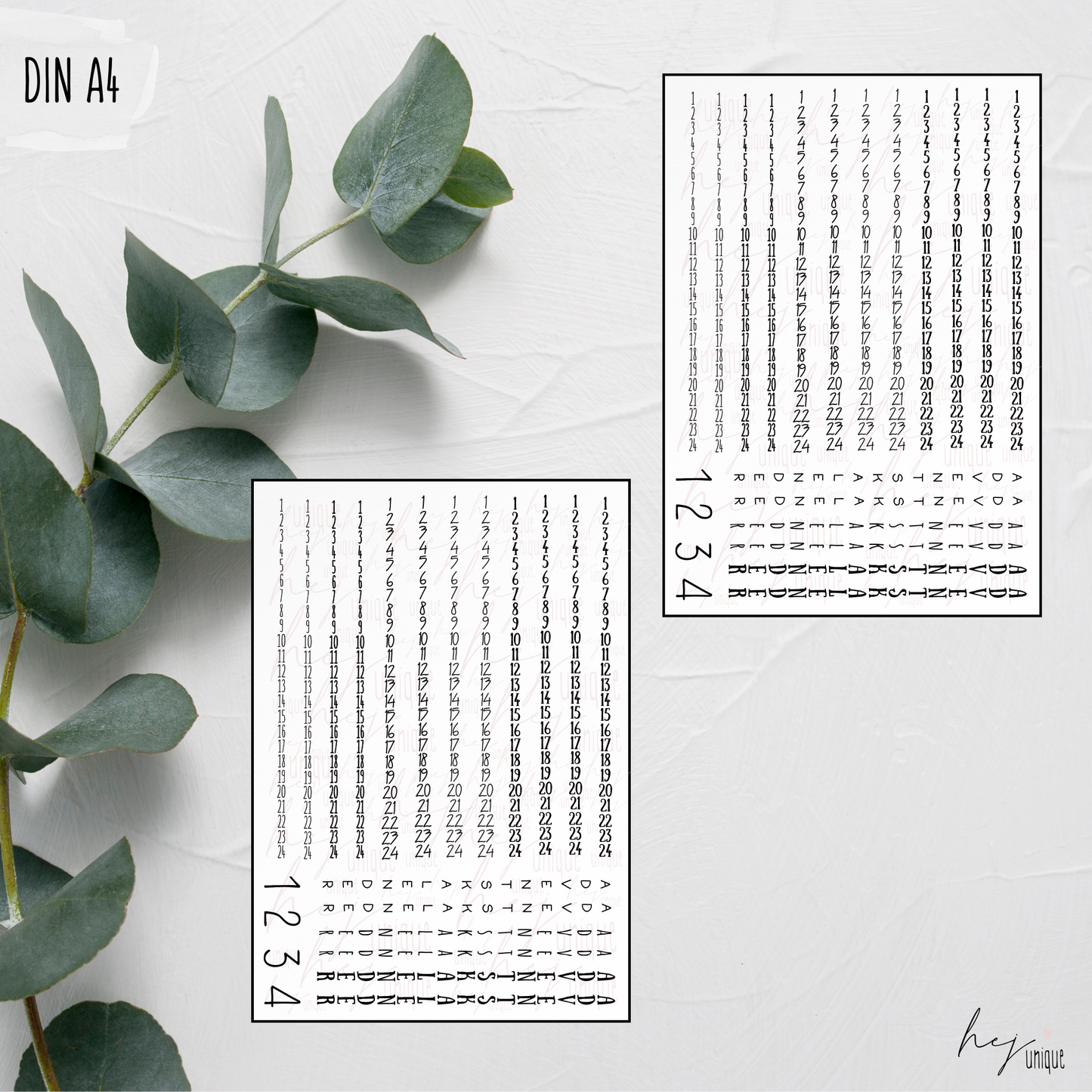 Kerzenfolie *Adventskalender Kerze*