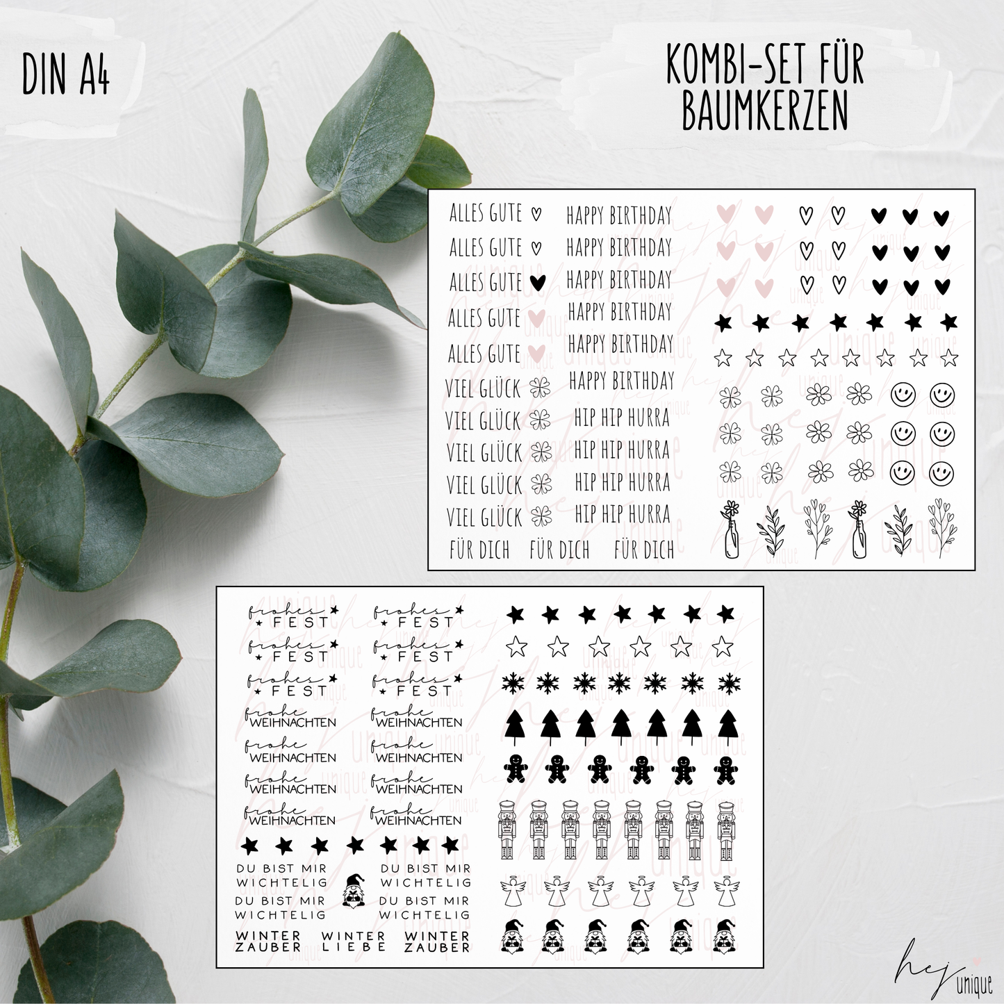 Kerzenfolie für Baumkerzen *Xmas*