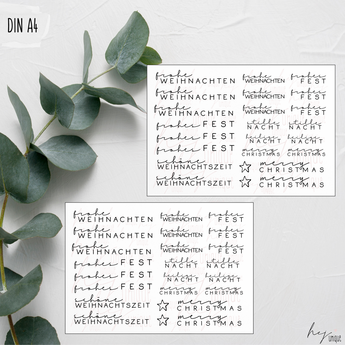 Kerzenfolie *Xmas Schriftzüge*