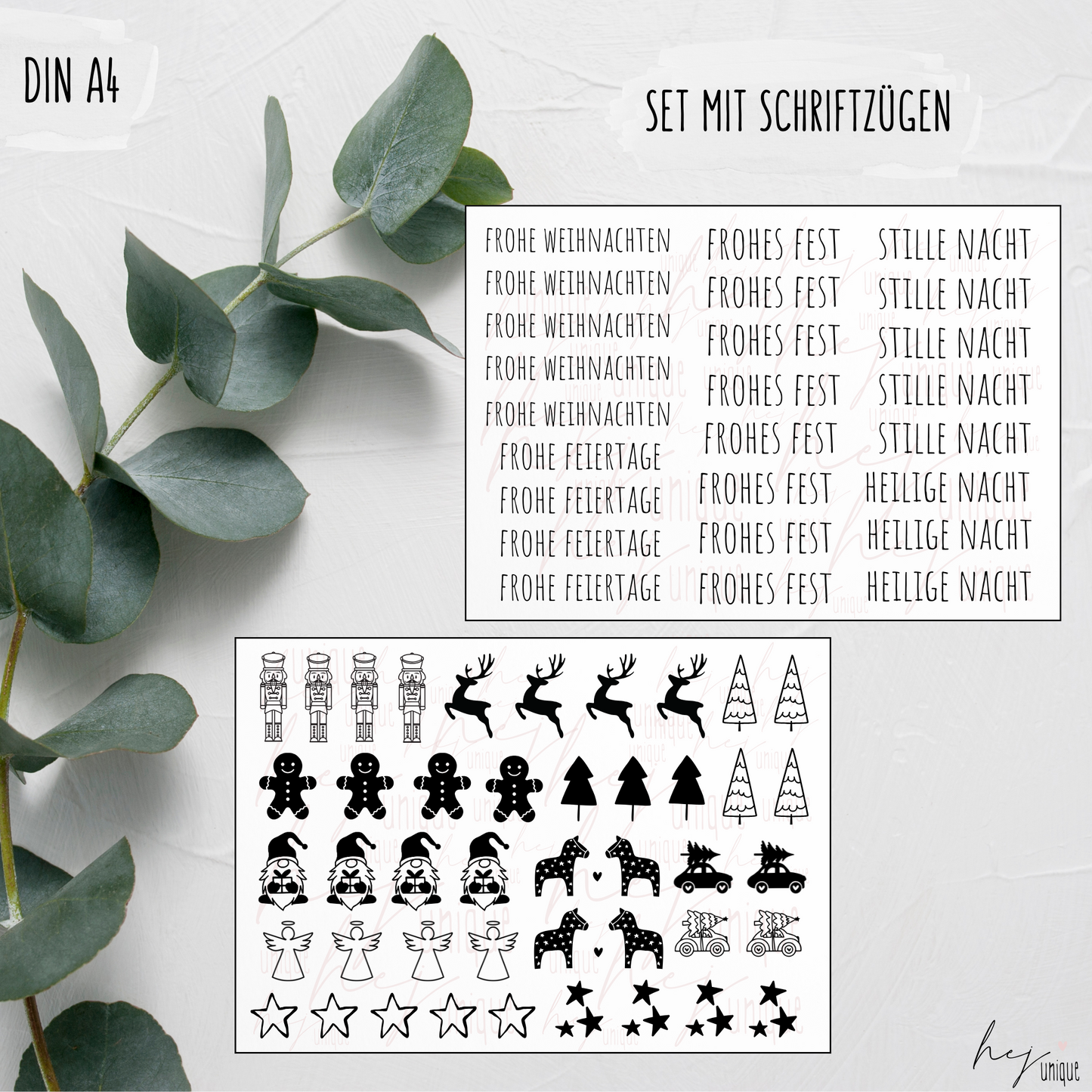 Kerzenfolie *Weihnachtliche Motive*