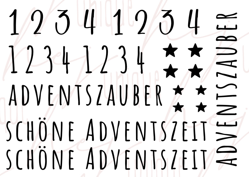 Rub-On Bogen "Advent, Advent" A6