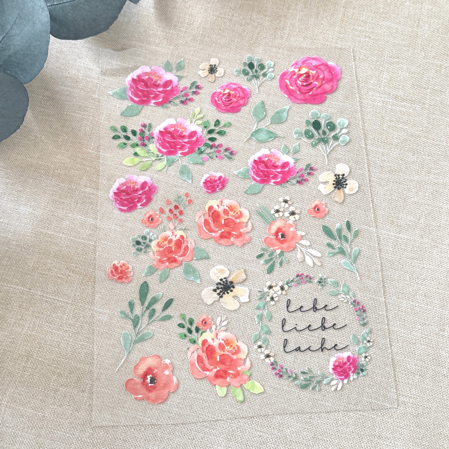 Rub-On Bogen „Sommer Blumen“ A5