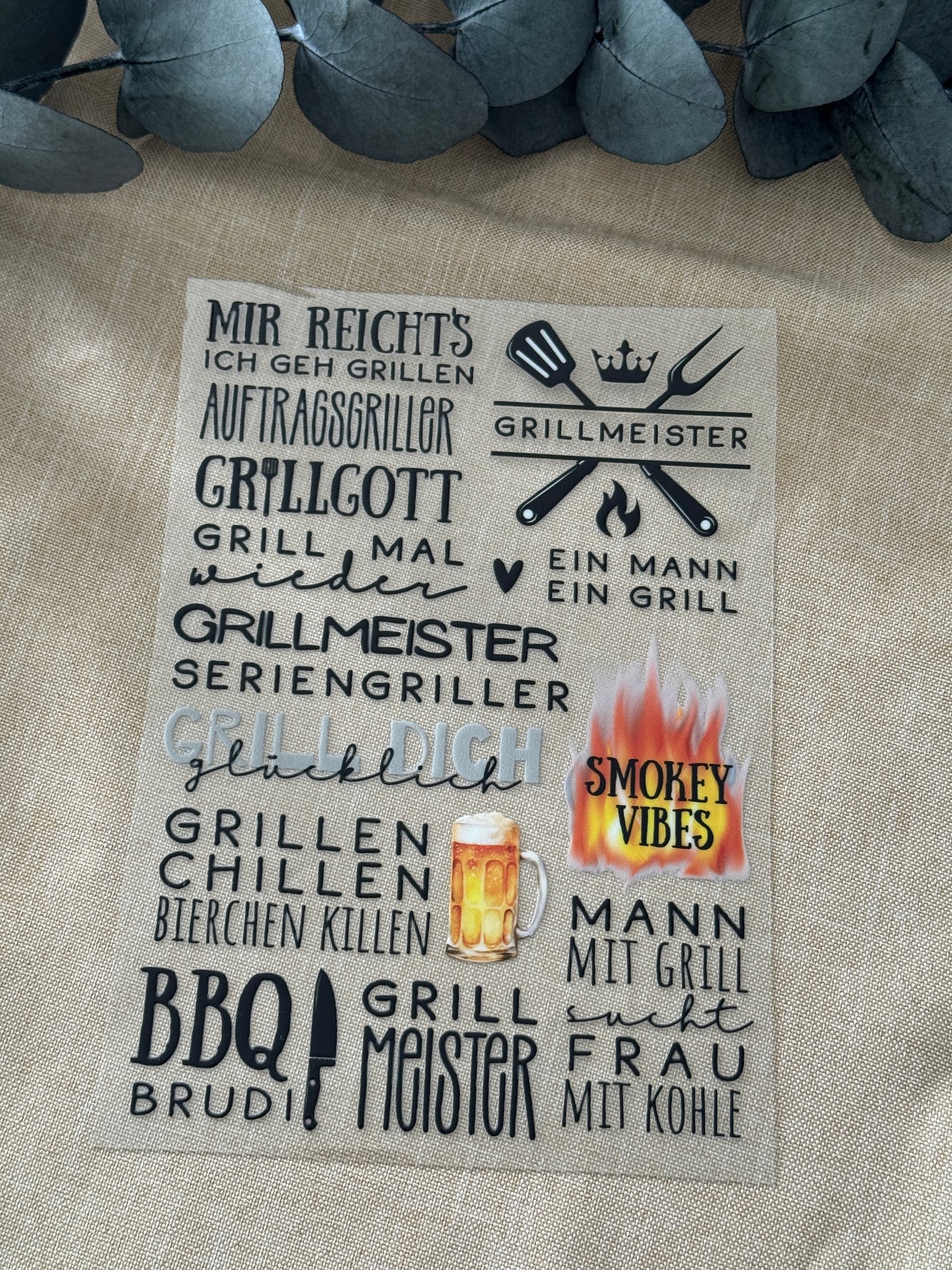 Rub-On Bogen "BBQ" A5