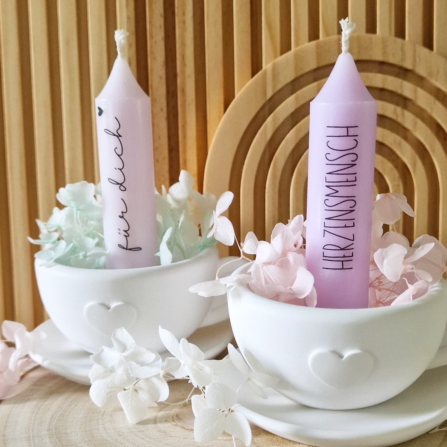 Kerzenfolie *Herzensmensch* kurze Kerzen