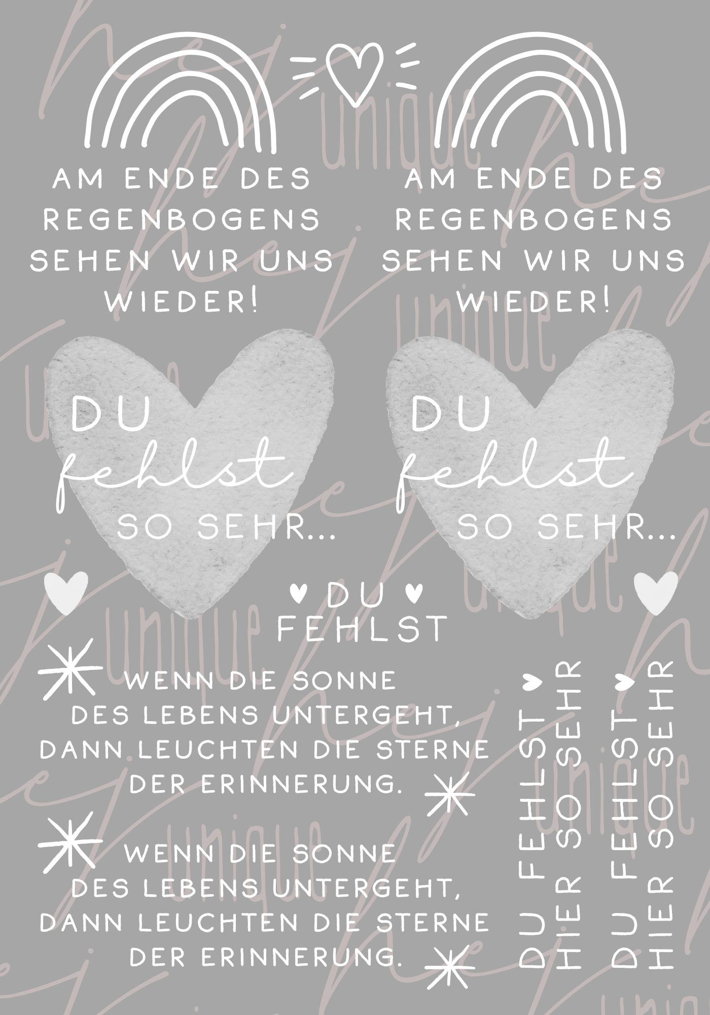 Rub-On Bogen „Trauer 2" A5