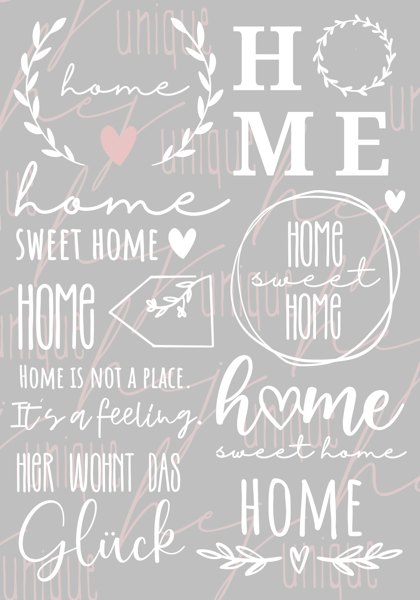 Rub-On Bogen "Home XL" A5