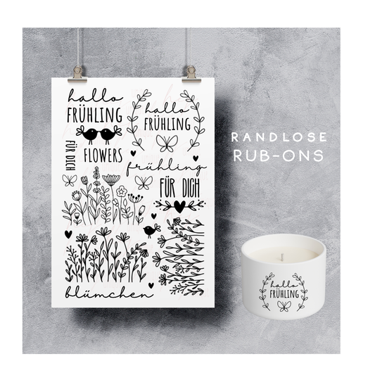 Rub-On Bogen „Frühling XL“