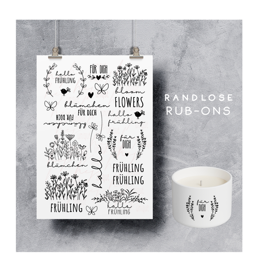 Rub-On Bogen „Frühling“