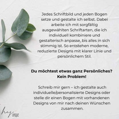 Kerzenfolie Schön dass du da bist Warum du unsere Kerzenfolie lieben wirst:  ✔ Edle Premium-Folie mit hochwertiger Optik  ✔ Speziell für Kerzen entwickelt   ✔ Aktivierung des Klebers ganz einfach mit Wasser   ✔ Wischfest und langlebig bei sorgfältiger Verarbeitung  ✔ Besonders elastisch – passt sich Kerzenoberfläche optimal an  ✔ Gewerblich nutzbar – keine zusätzliche Lizenz nötig