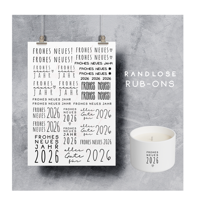 Rub On Aufkleber Frohes Neues