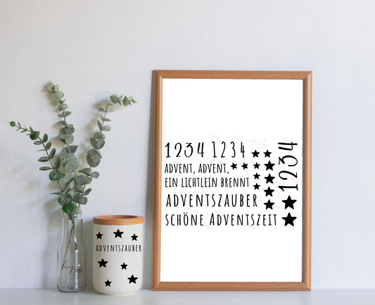 Rub-On Bogen "Advent, Advent" A6