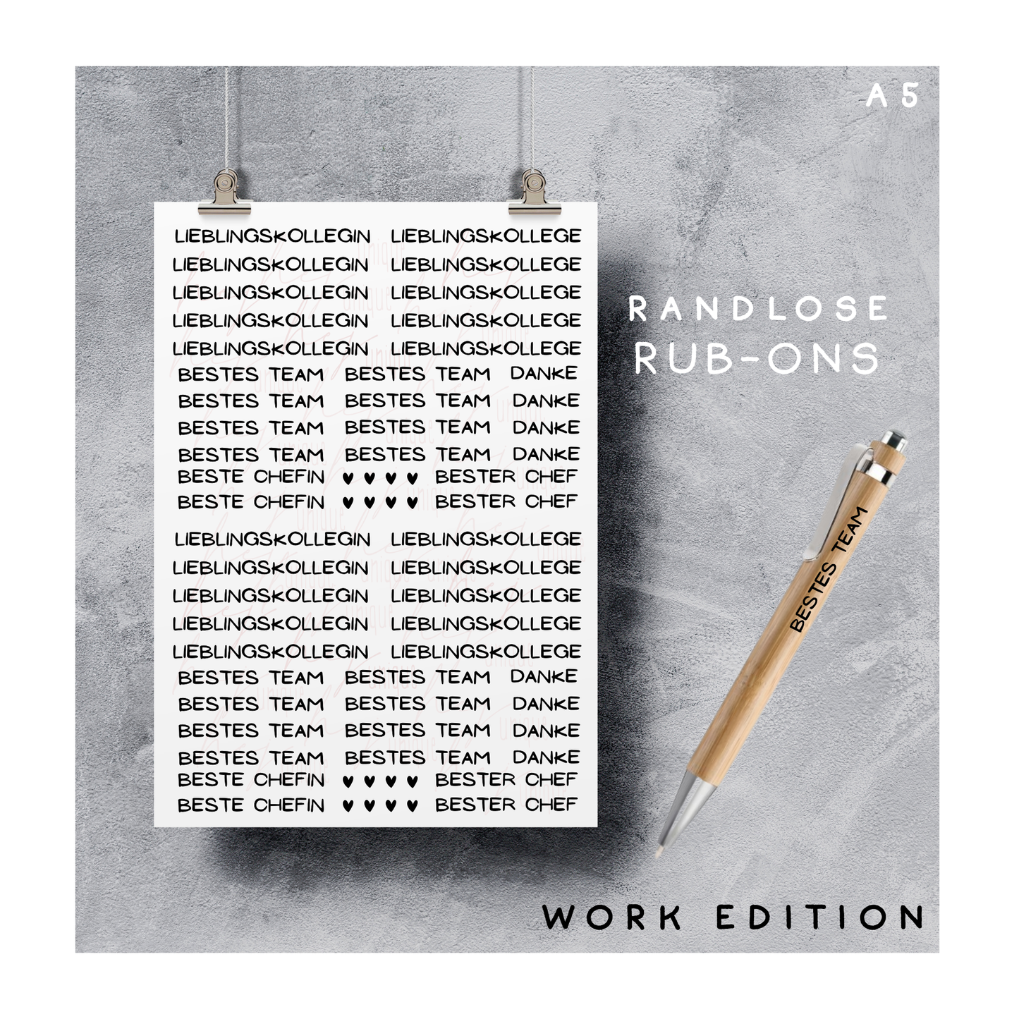 Rub-On Bogen "Family, Friends& Others" Mini zb für Kugelschreiber