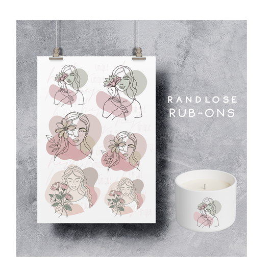 Rub-On Bogen „Flower-Girl"