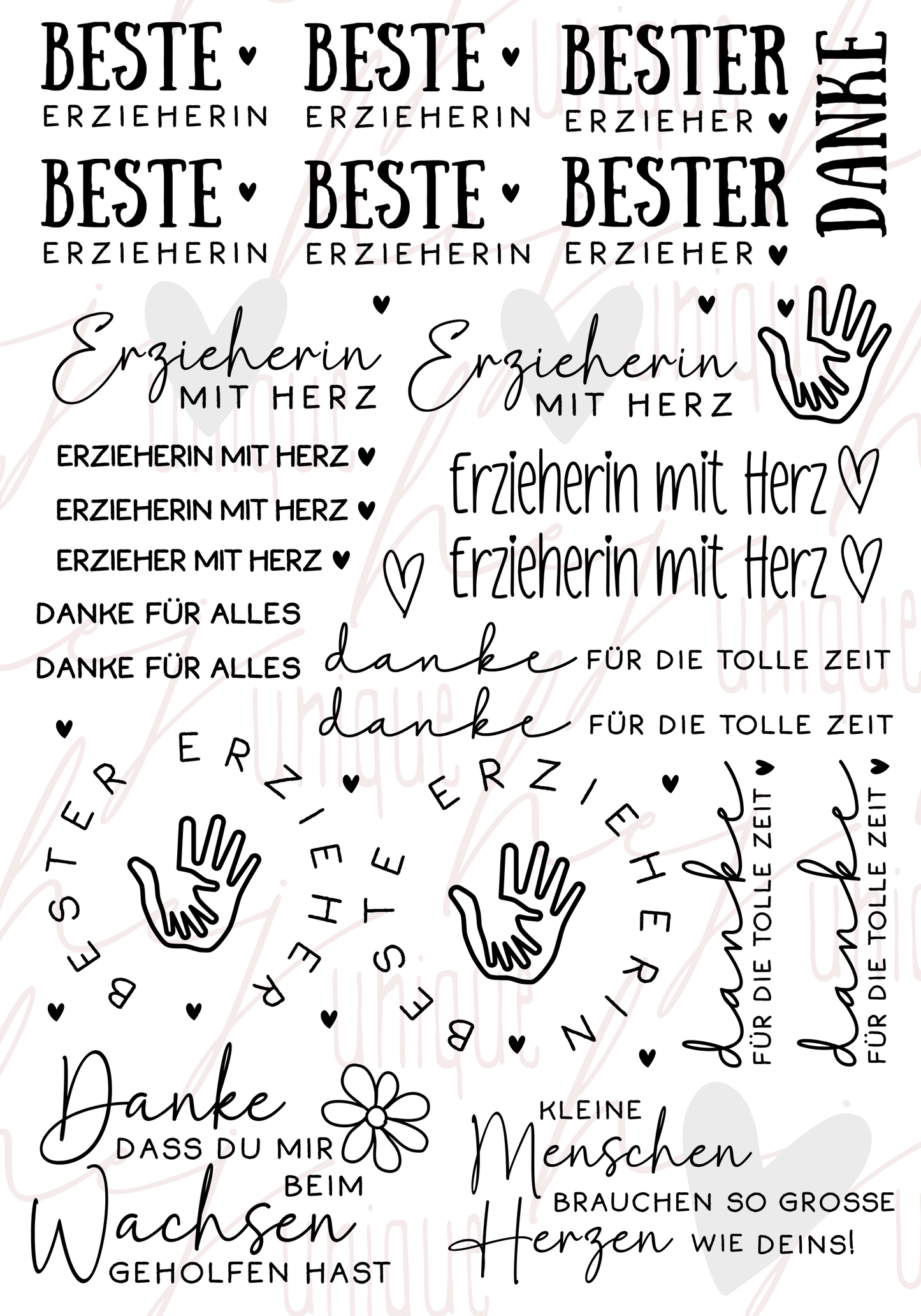 Rub-On Bogen "Abschied Kita 2" A5