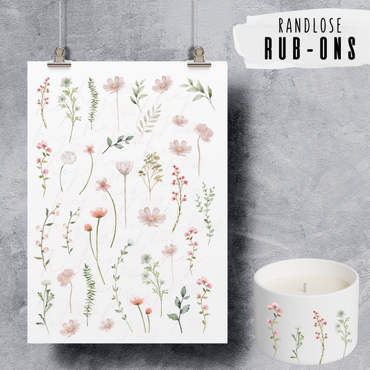 Rub-On Bogen „Wildblumen“ A5