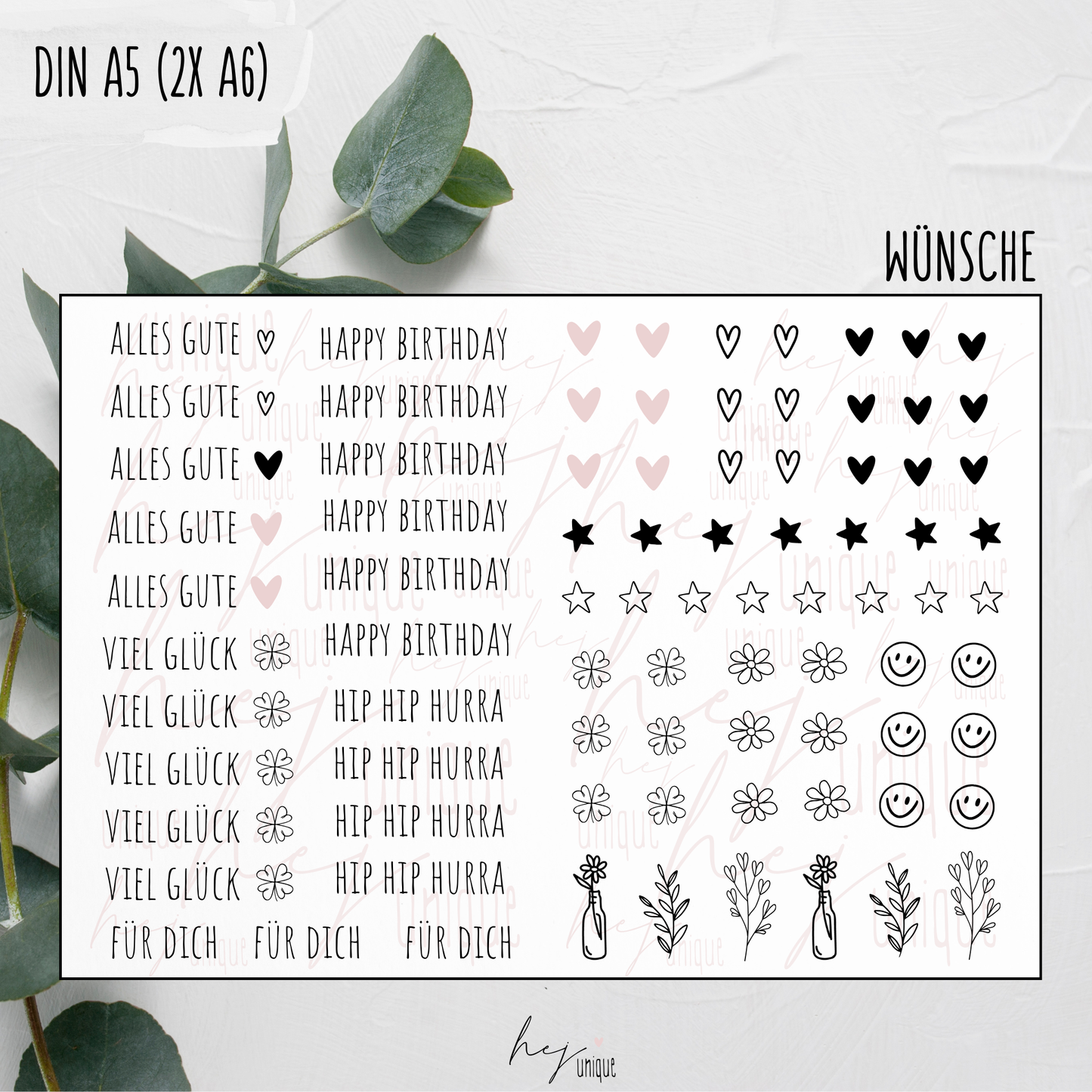 Kerzenfolie für Baumkerzen *Wünsche*