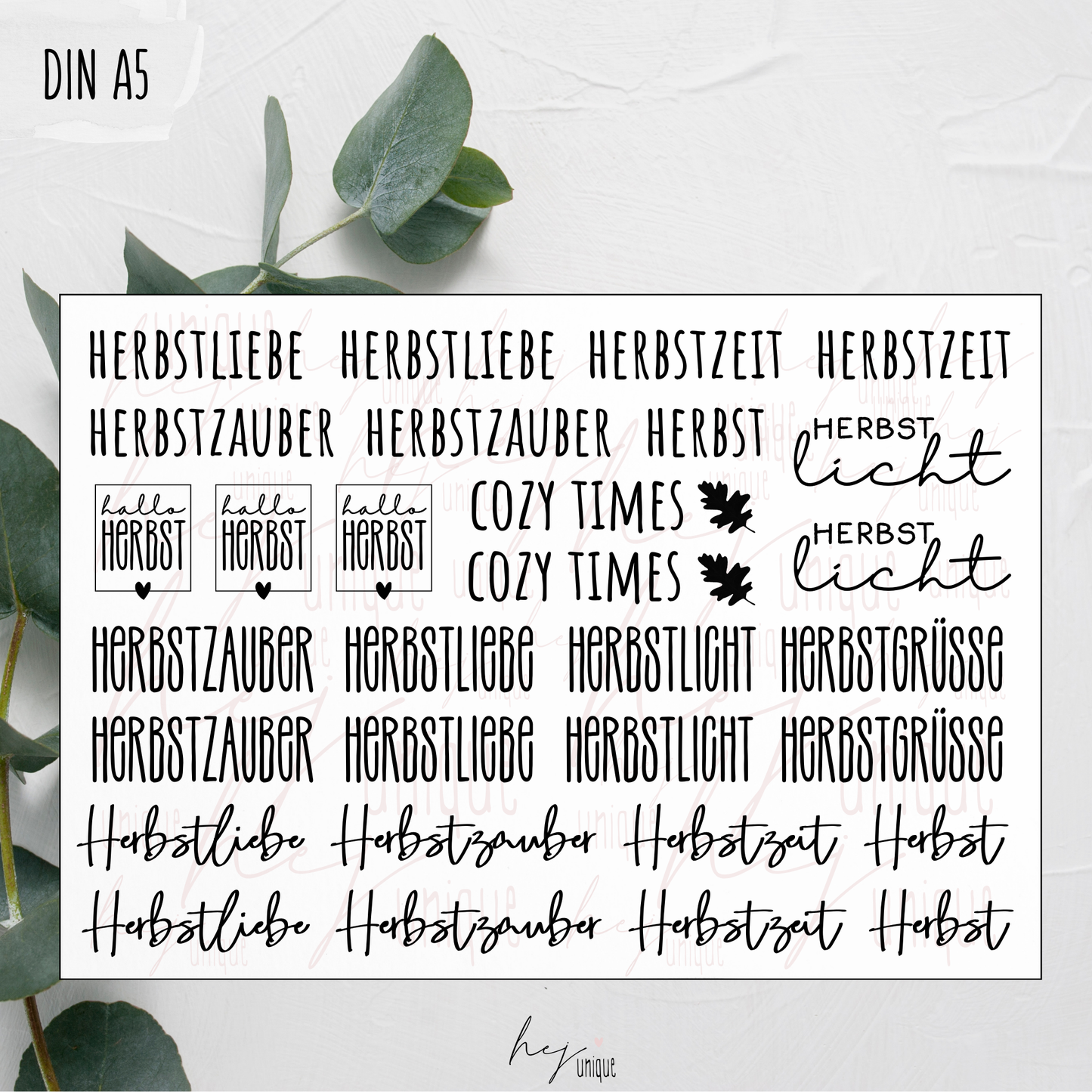 Kerzenfolie *Herbstzauber* kurze Kerzen