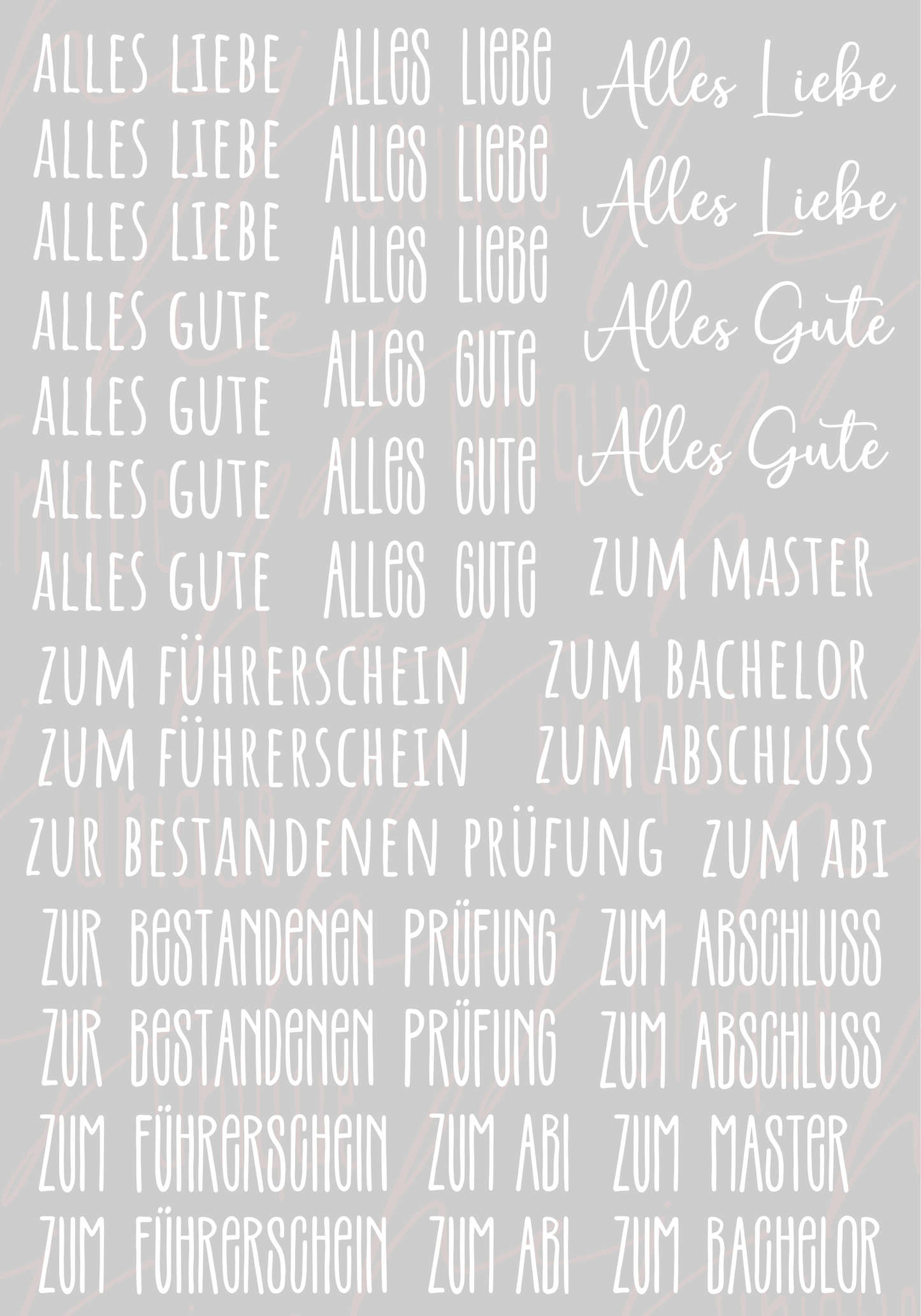 Rub-On Bogen "Schriftzüge Abschluss"