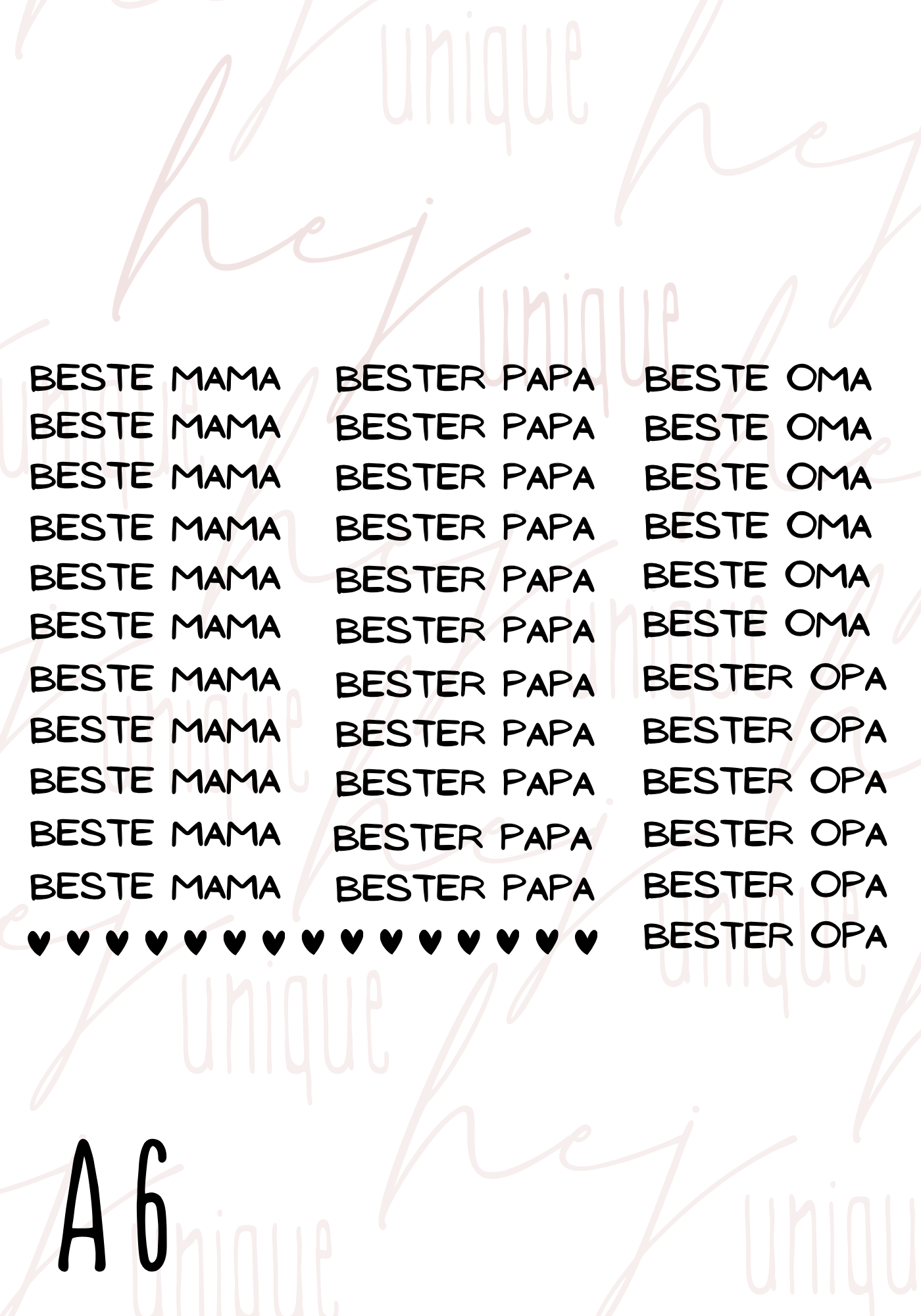 Rub-On Bogen "Family, Friends& Others" Mini zb für Kugelschreiber