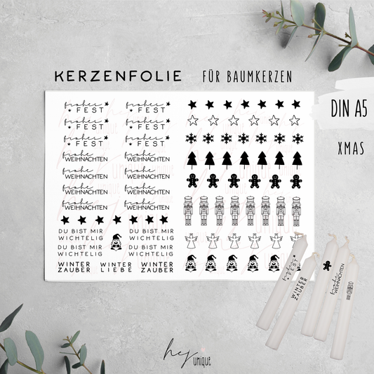 Kerzenfolie für Baumkerzen *Xmas*