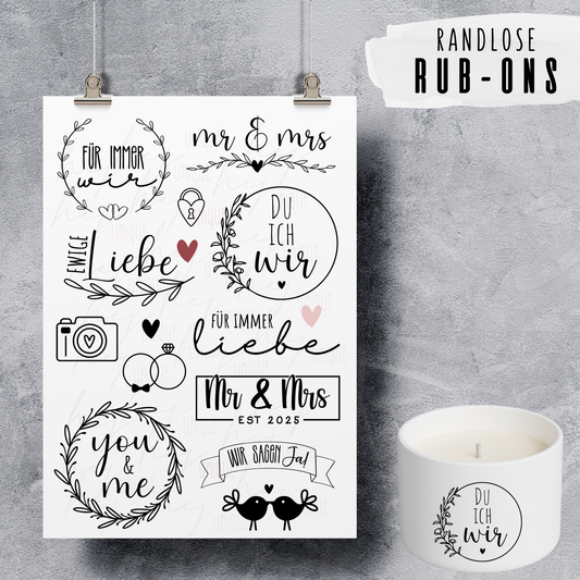 Rub-On Bogen „Hochzeit 3“ A5