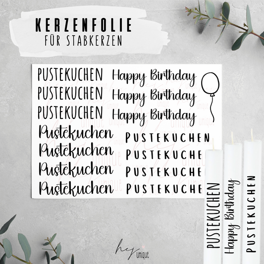 Kerzenfolie *Pustekuchen*