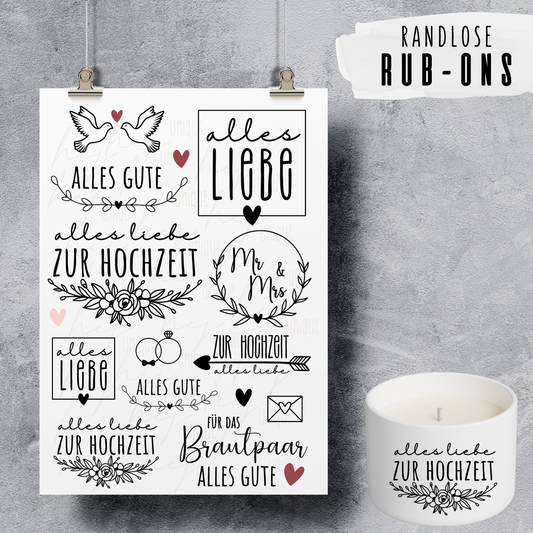 Rub-On Bogen „Hochzeit 2“ A5