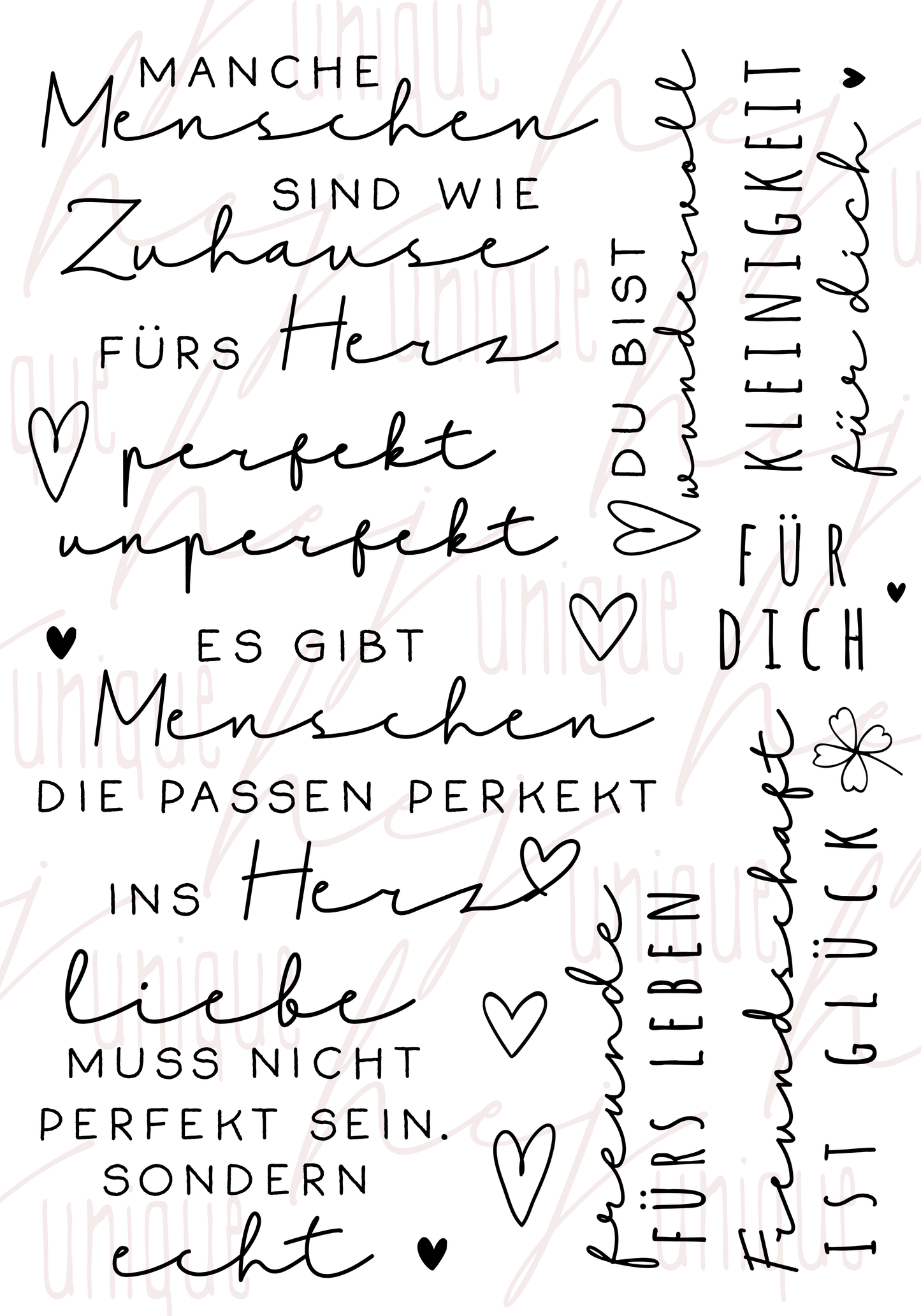 Rub-On Bogen "Freundschaft"