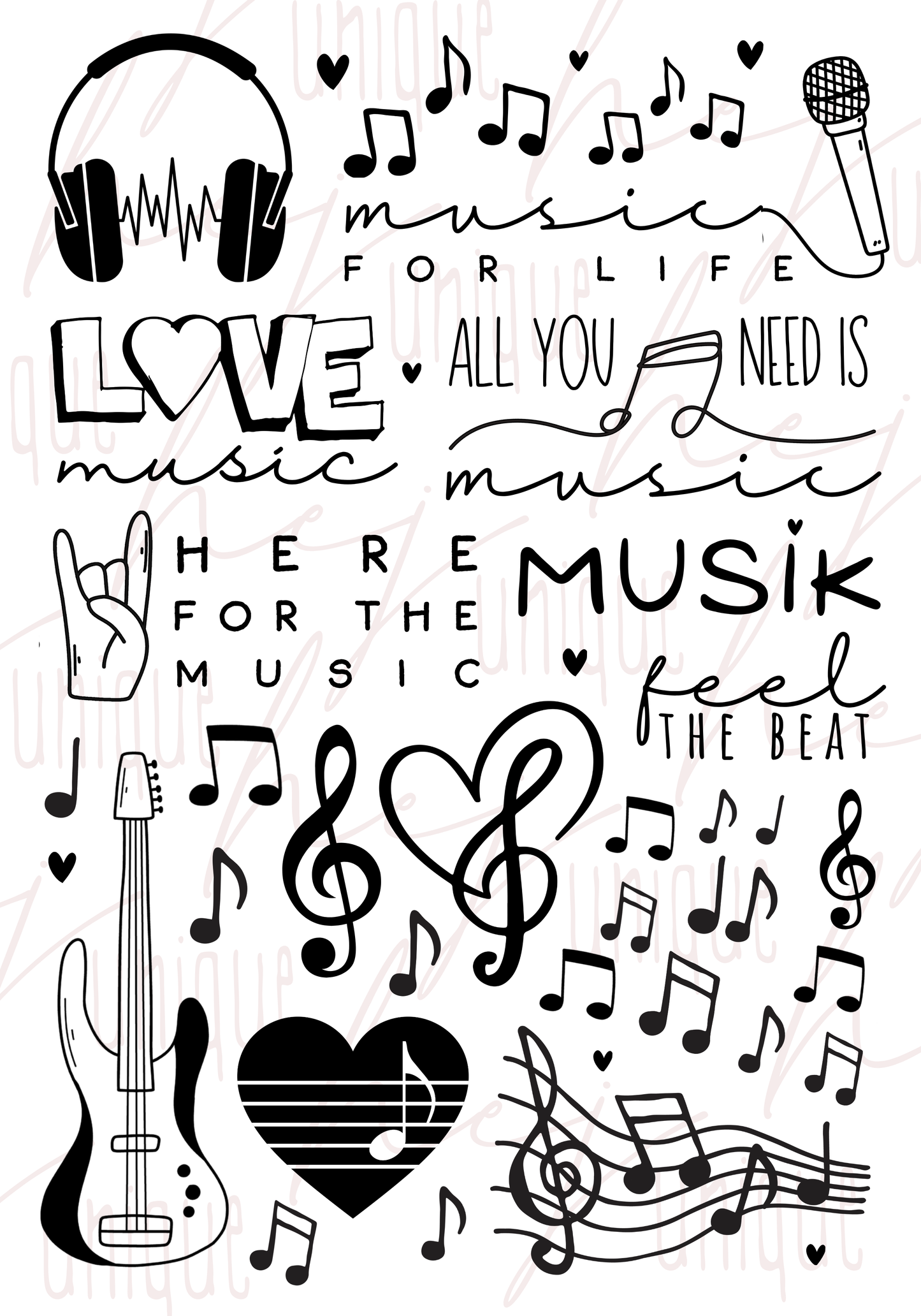 Rub-On Bogen "Musik"