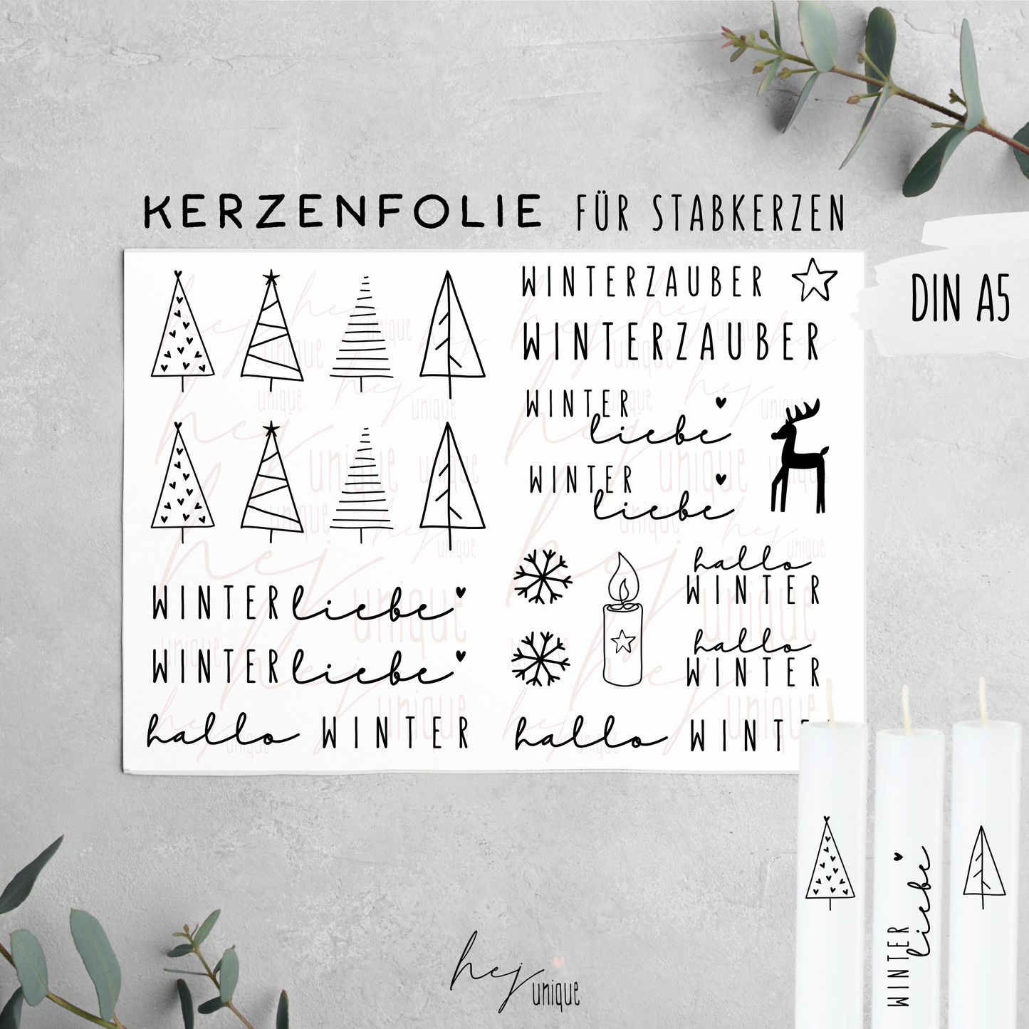 Kerzenfolie *XMas Skandi*