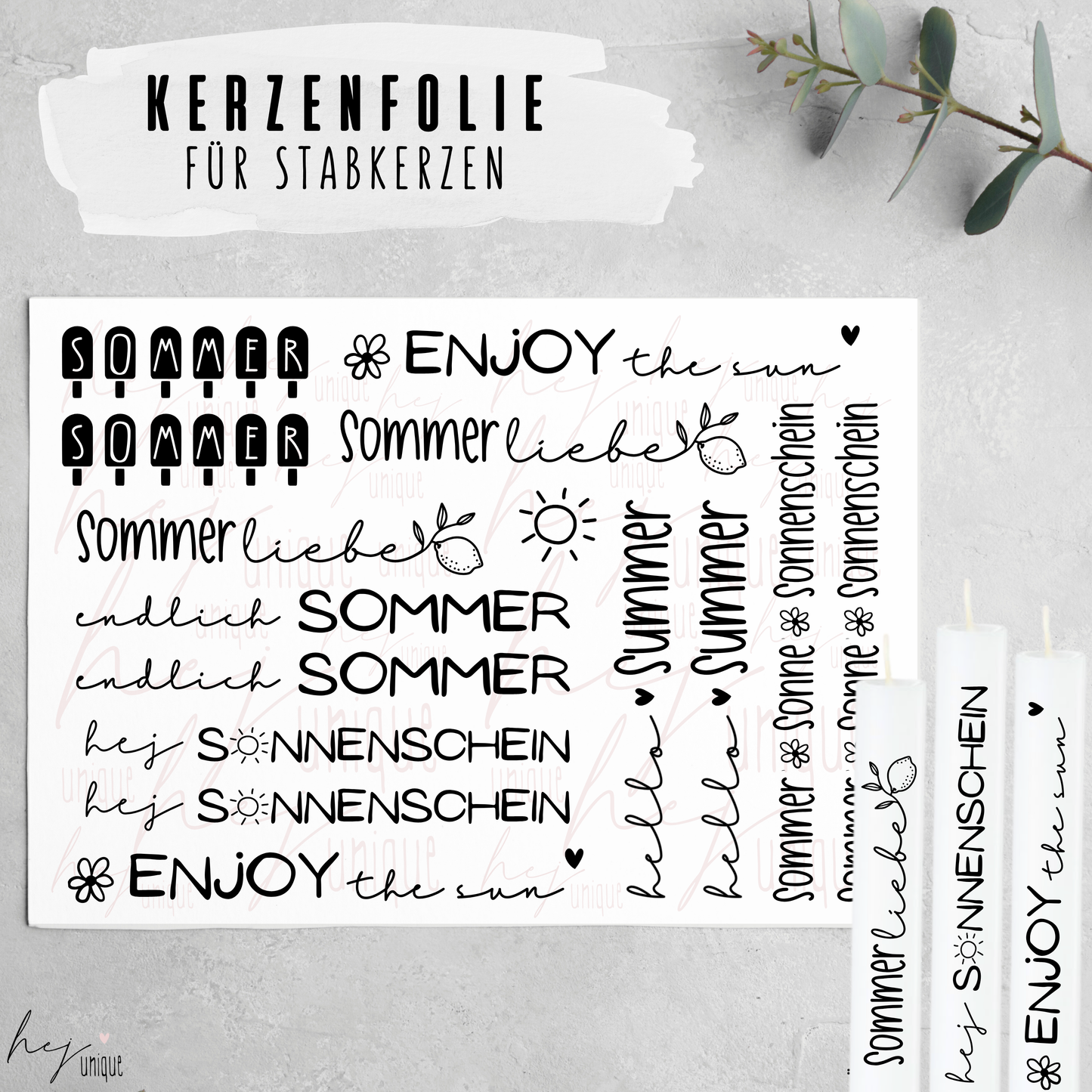 Kerzenfolie *Sommer*