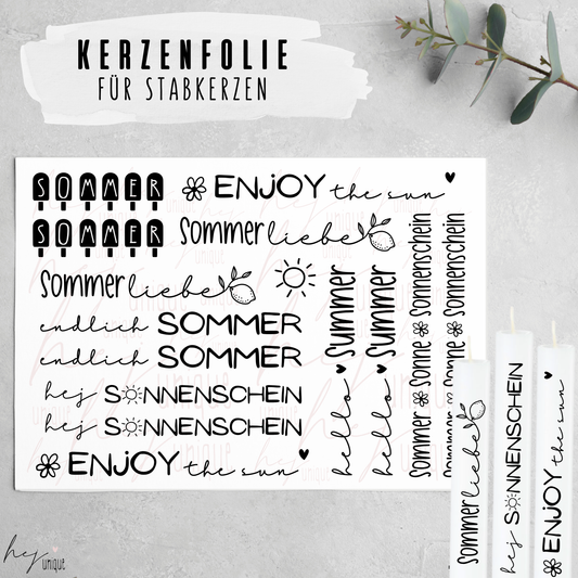 Kerzenfolie *Sommer*