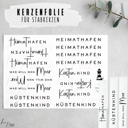Kerzenfolie *Heimathafen*