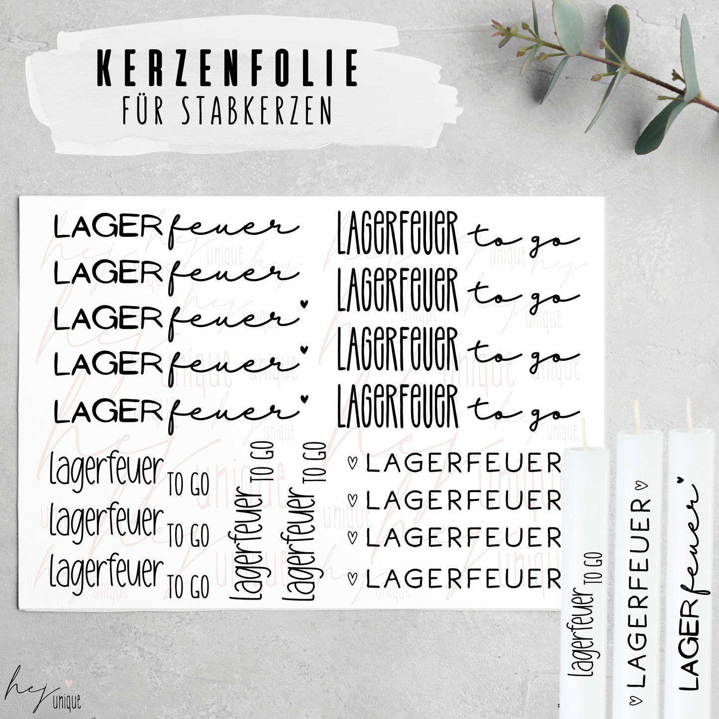 Kerzenfolie *Lagerfeuer*