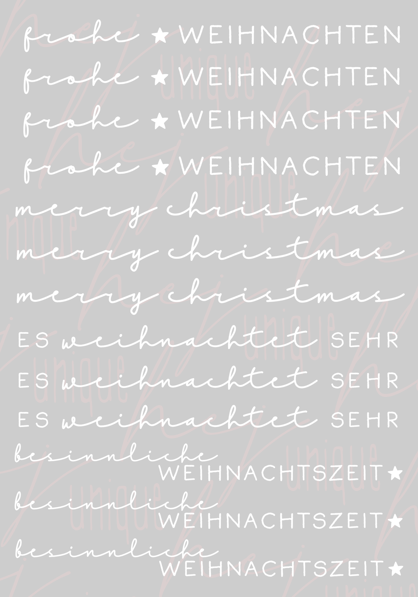 Rub-On Bogen "Schriftzüge Weihnachten"
