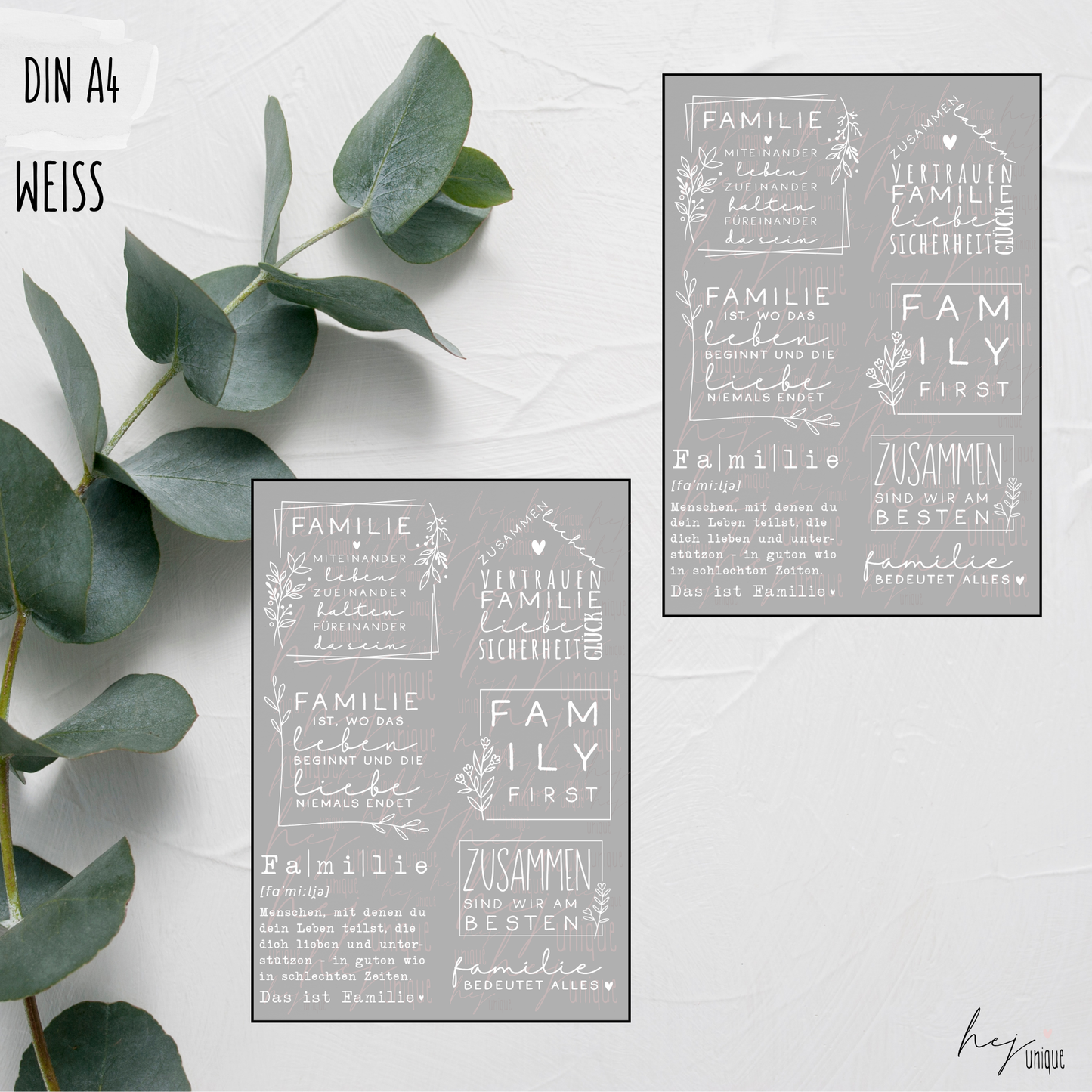 Kerzenfolie *Familie* Stumpenkerzen Family