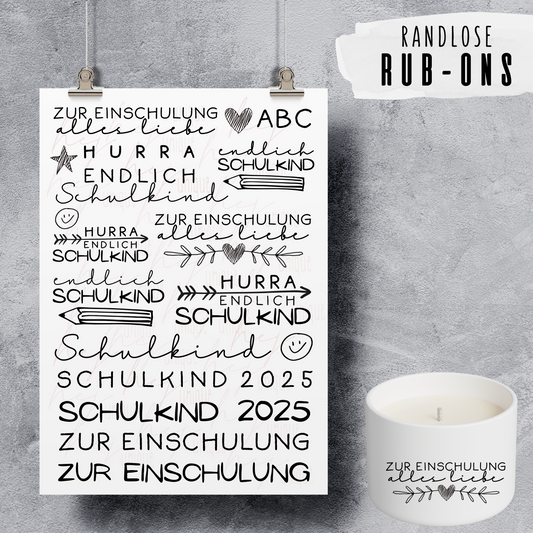 Rub-On Bogen "Einschulung" A5