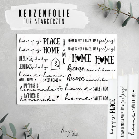 Kerzenfolie *Home*