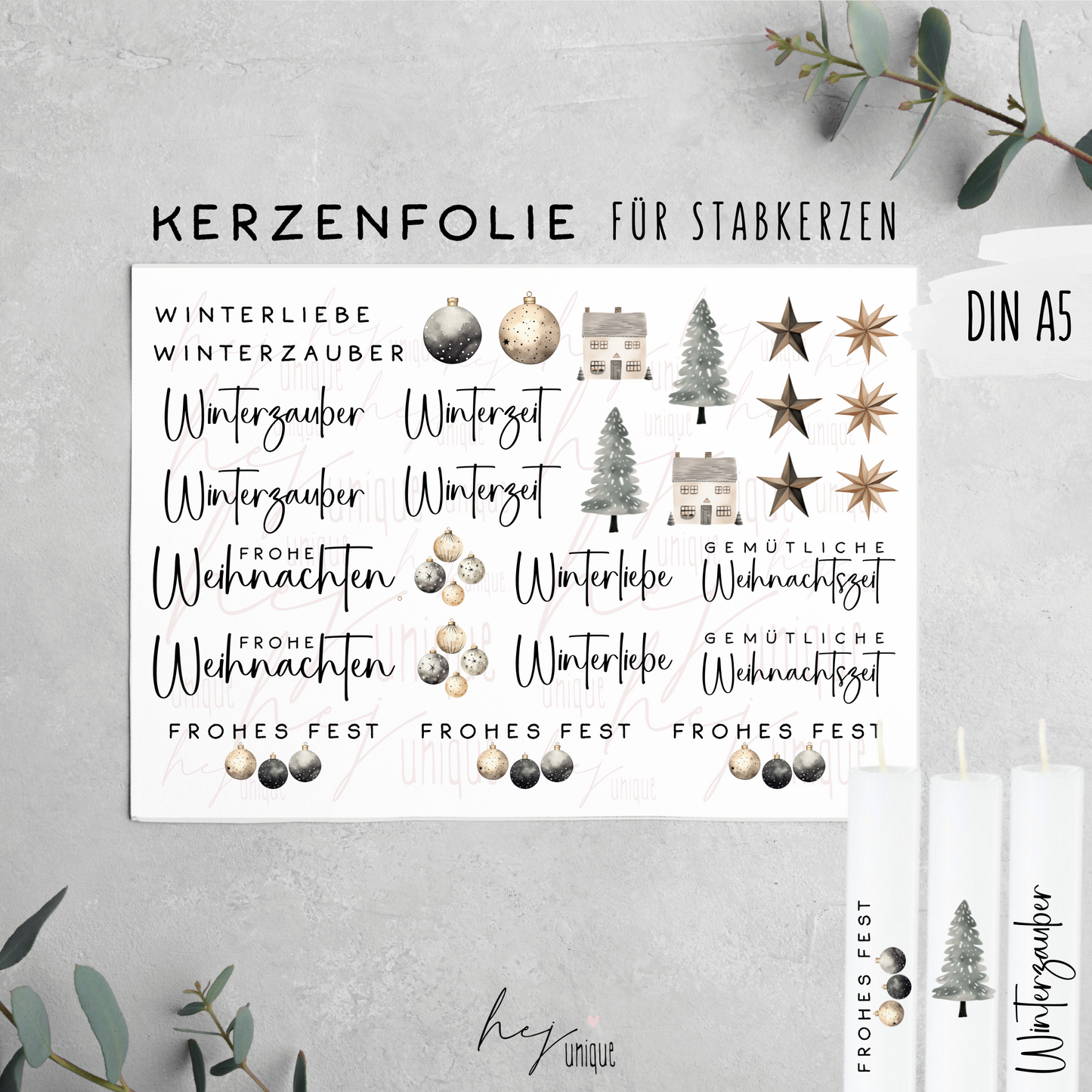 Kerzenfolie *Winterzauber*