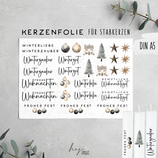 Kerzenfolie *Winterzauber*