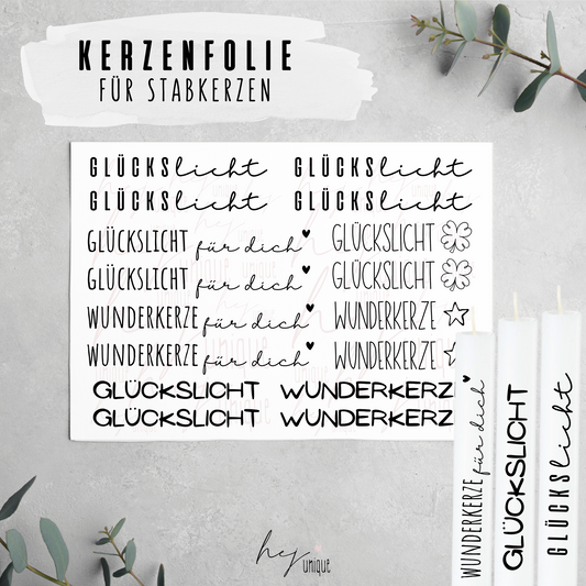 Kerzenfolie *Glückslicht*