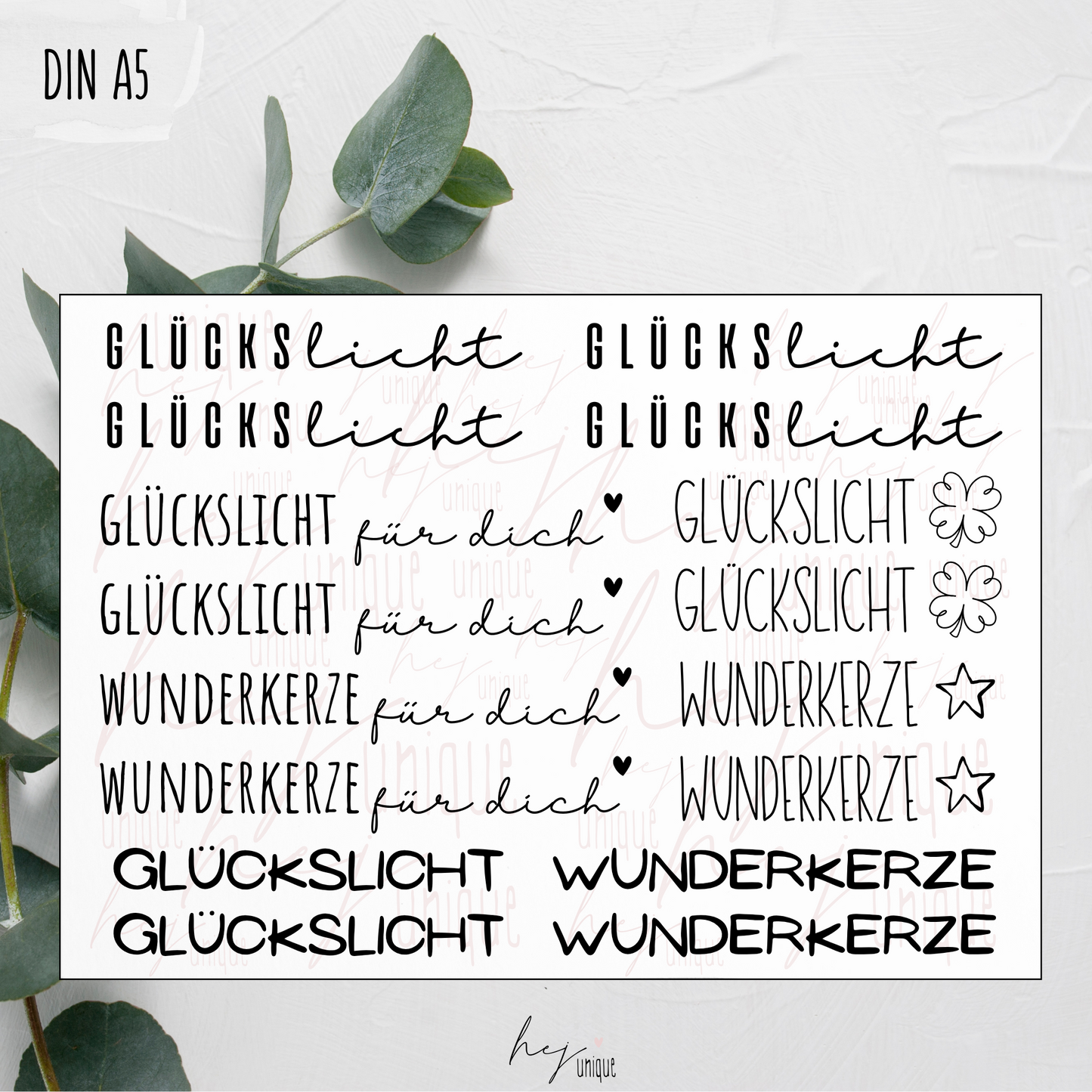 Kerzenfolie *Glückslicht*