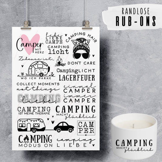 Rub-On Bogen "Camping" A5