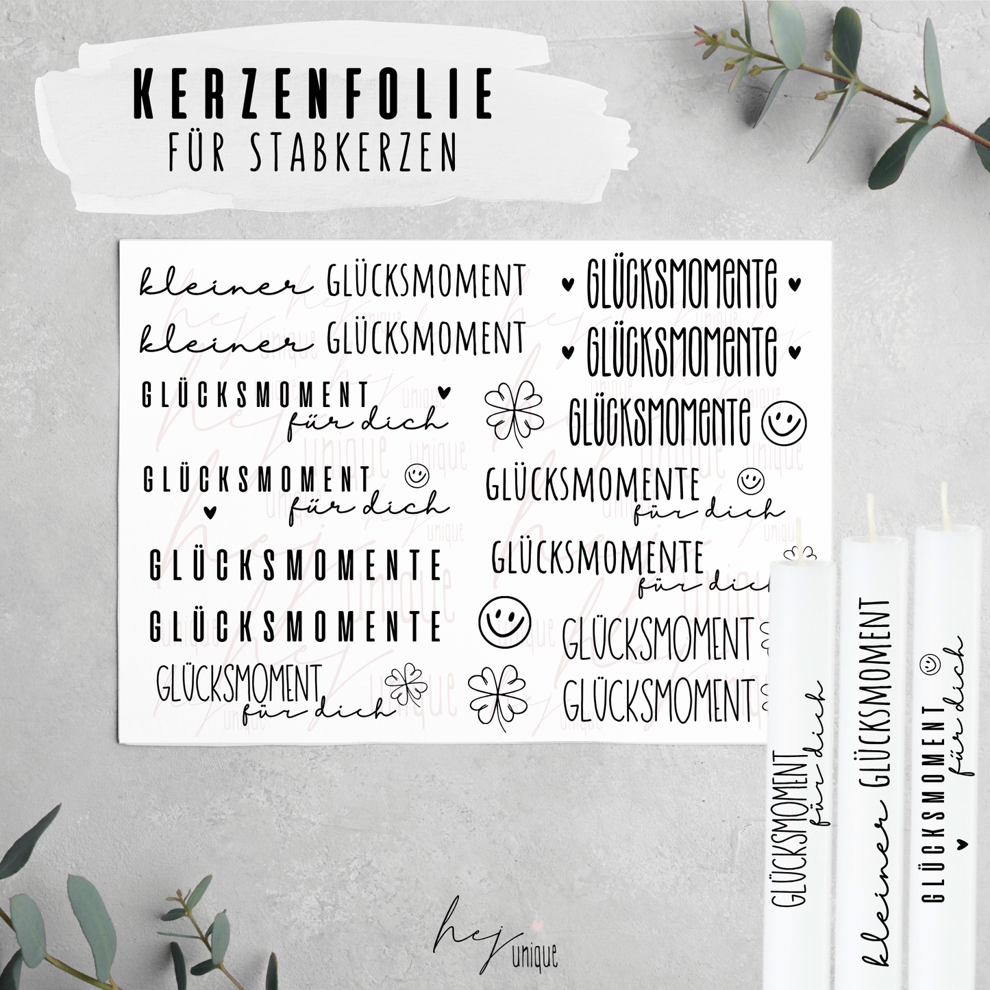 Kerzenfolie *Glücksmoment*