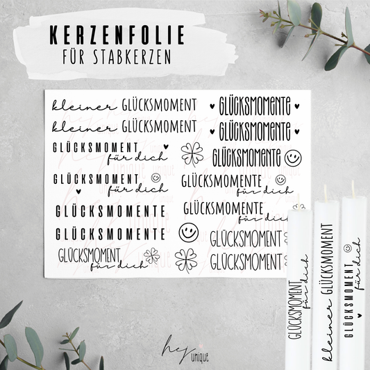 Kerzenfolie *Glücksmoment*