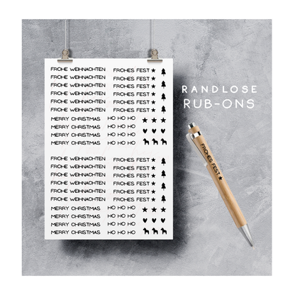 Rub On Aufkleber XMas Wünsche Mini zb für Kugelschreiber Warum du unsere Rub-Ons lieben wirst:  ✔ Randloser Premium-Look   ✔ Besondere Haptik   ✔ Präzise Platzierung dank transparenter Trägerfolie  ✔ Wasser- und kratzfest // Hitze- und UV-beständig   ✔ Starke Haftung auf Glas, Keramik, Holz, Raysin u.v.m.  ✔ Langlebig und hochwertig verarbeitet  ✔ Auch gewerblich nutzbar – keine zusätzliche Lizenz nötig