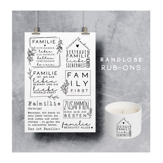 Rub-On Bogen "Familie" A5