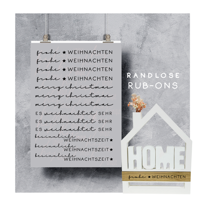 Rub On Aufkleber Schriftzüge Weihnachten A5 Warum du unsere Rub-Ons lieben wirst:  ✔ Randloser Premium-Look   ✔ Besondere Haptik   ✔ Präzise Platzierung dank transparenter Trägerfolie  ✔ Wasser- und kratzfest // Hitze- und UV-beständig   ✔ Starke Haftung auf Glas, Keramik, Holz, Raysin u.v.m.  ✔ Langlebig und hochwertig verarbeitet  ✔ Auch gewerblich nutzbar – keine zusätzliche Lizenz nötig